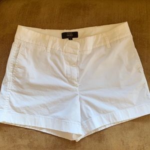 J. Crew chino shorts. White.